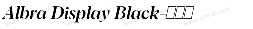 Albra Display Black字体转换